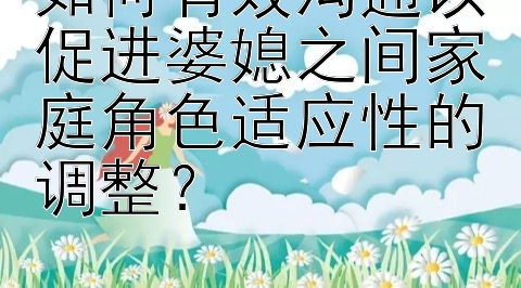 如何有效沟通以促进婆媳之间家庭角色适应性的调整？