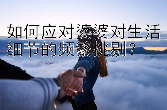 如何应对婆婆对生活细节的频繁挑剔？