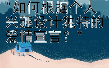 如何根据个人兴趣设计独特的爱情宣言？