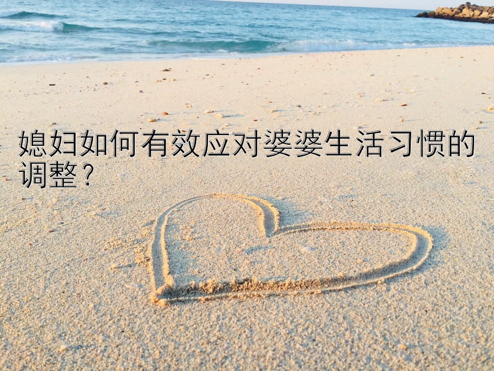 媳妇如何有效应对婆婆生活习惯的调整？