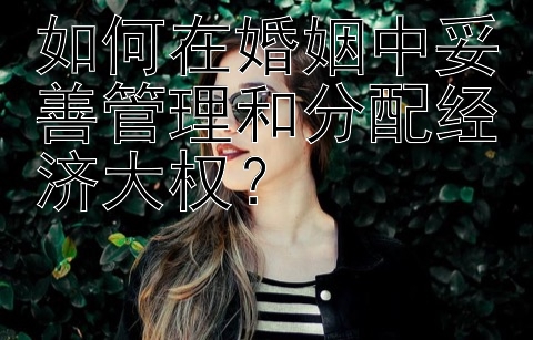 如何在婚姻中妥善管理和分配经济大权？