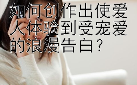 如何创作出使爱人体验到受宠爱的浪漫告白？