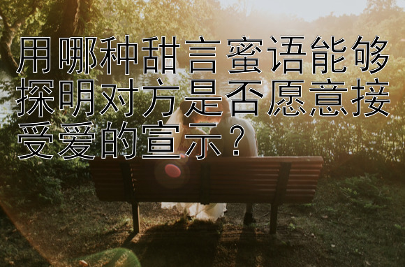 用哪种甜言蜜语能够探明对方是否愿意接受爱的宣示？