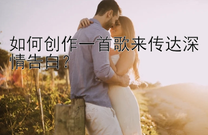 如何创作一首歌来传达深情告白？