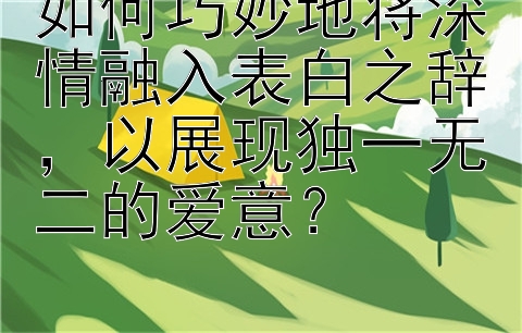 如何巧妙地将深情融入表白之辞，以展现独一无二的爱意？