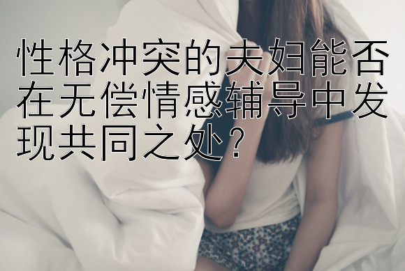 性格冲突的夫妇能否在无偿情感辅导中发现共同之处？