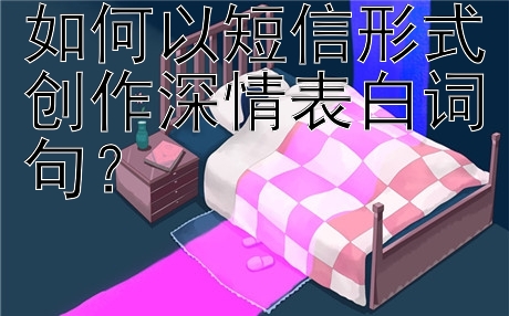 如何以短信形式创作深情表白词句？