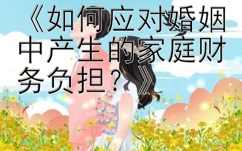 《如何应对婚姻中产生的家庭财务负担？》