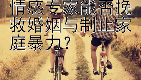 情感专家能否挽救婚姻与制止家庭暴力？