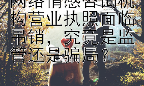 网络情感咨询机构营业执照面临吊销，究竟是监管还是骗局？